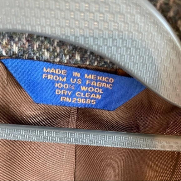 PENDLETON Tweed Wool Flecked Light Gray Mens Sz 42 Classic Sport Coat Blazer - Picture 3 of 8